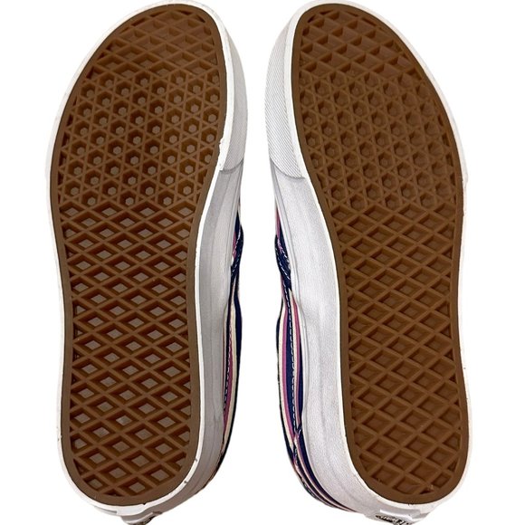 Vans Striped Slipped-on Sneakers, Size 7.5, Excellent Used Condition - Picture 5 of 8